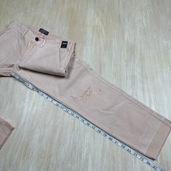 NWT Abercrombie & Fitch Ames Low Rise Slim Boyfriend Y2K Distressed Jeans 26 - Picture 9 of 16